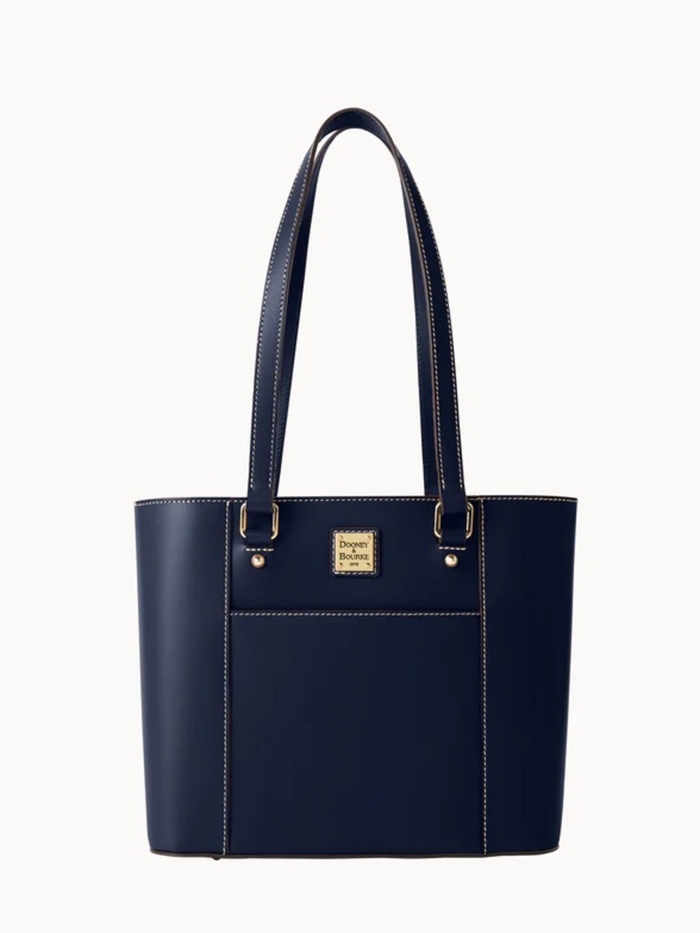 Dooney & Bourke Navy Saffiano Tote with Gold Hardware NEW